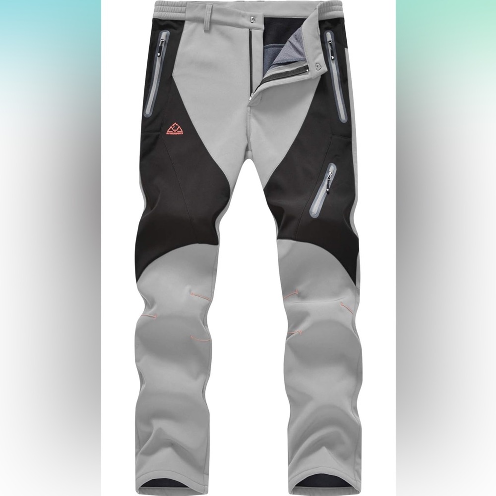 Men's Skiing Pants Waterproof Windproof Fleece Lined Hiking Insulated Pants